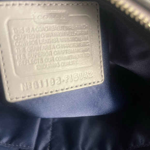 Coach Silver Metallic Tote Bag with Minimalist Design - Picture 6 of 7